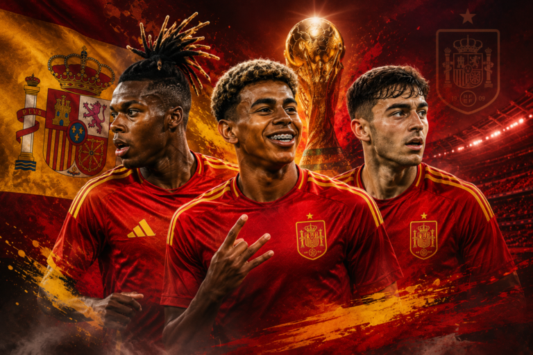 Lamine Yamal, Nico Williams y Pedri representando a España en la convocatoria para el Mundial 2026